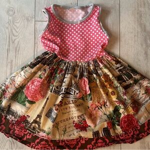 K-Pea Floral Paris and Polka Dot Dress